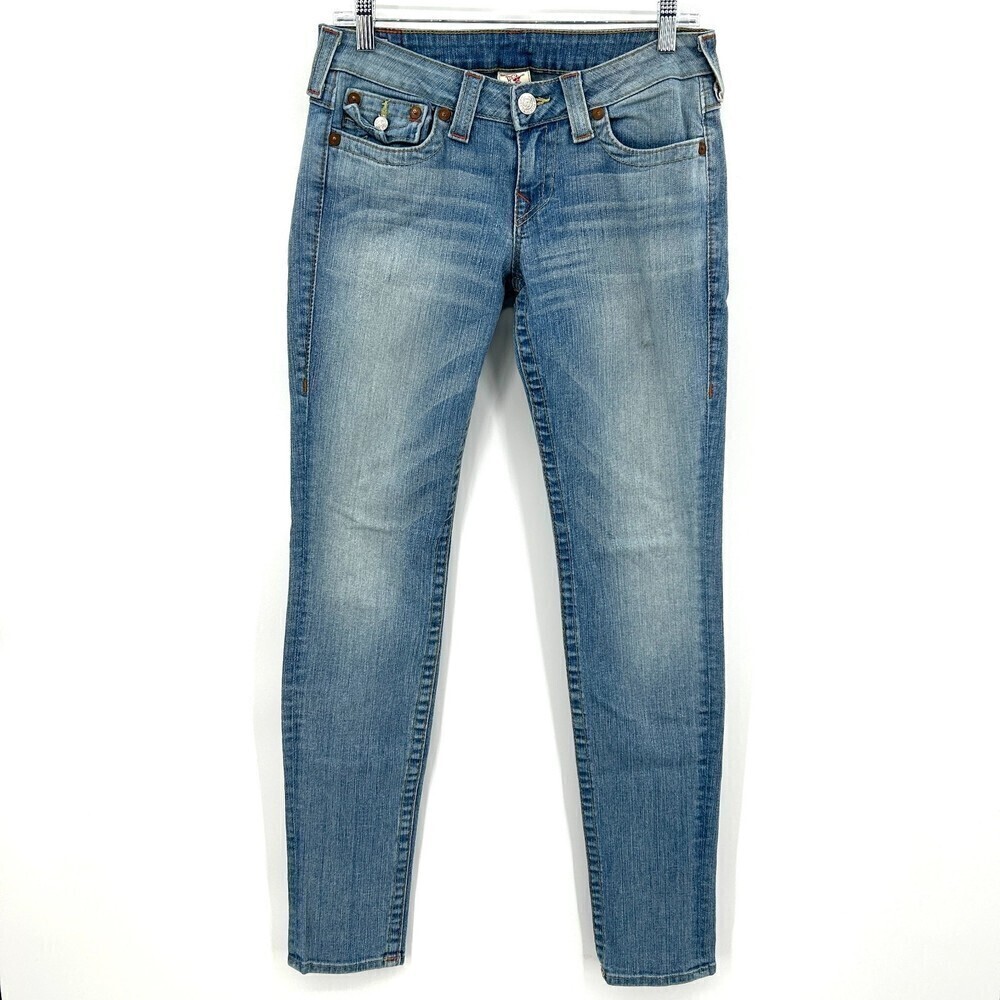 TRUE RELIGION Julie Mid Rise Skinny Denim Blue Jeans Size 29